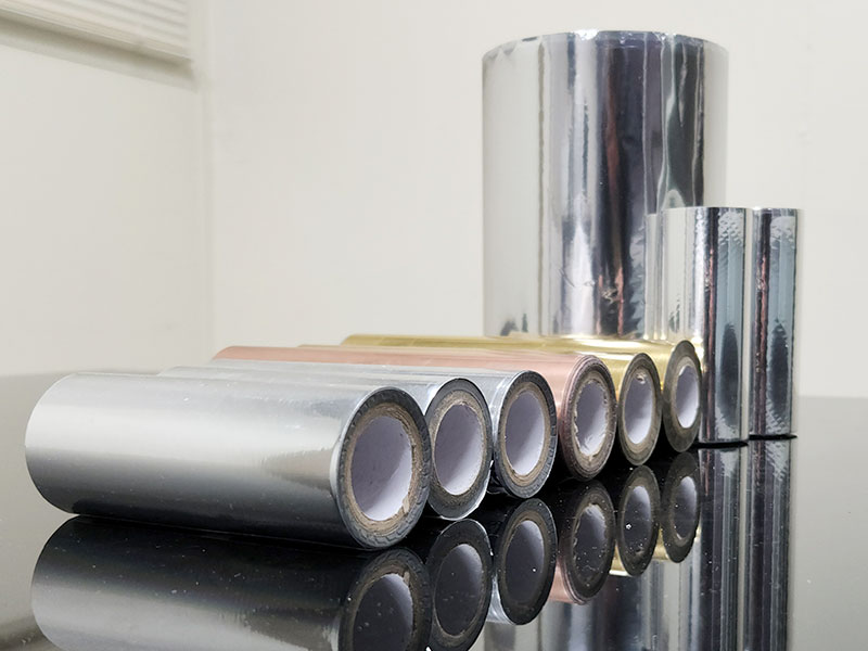 Foil stamping on packaging material